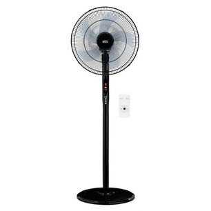 Ventilador De Pie 16 Pulgadas Irt 3 Velocidades Timmer Color De La Estructura Negro Incluye Control