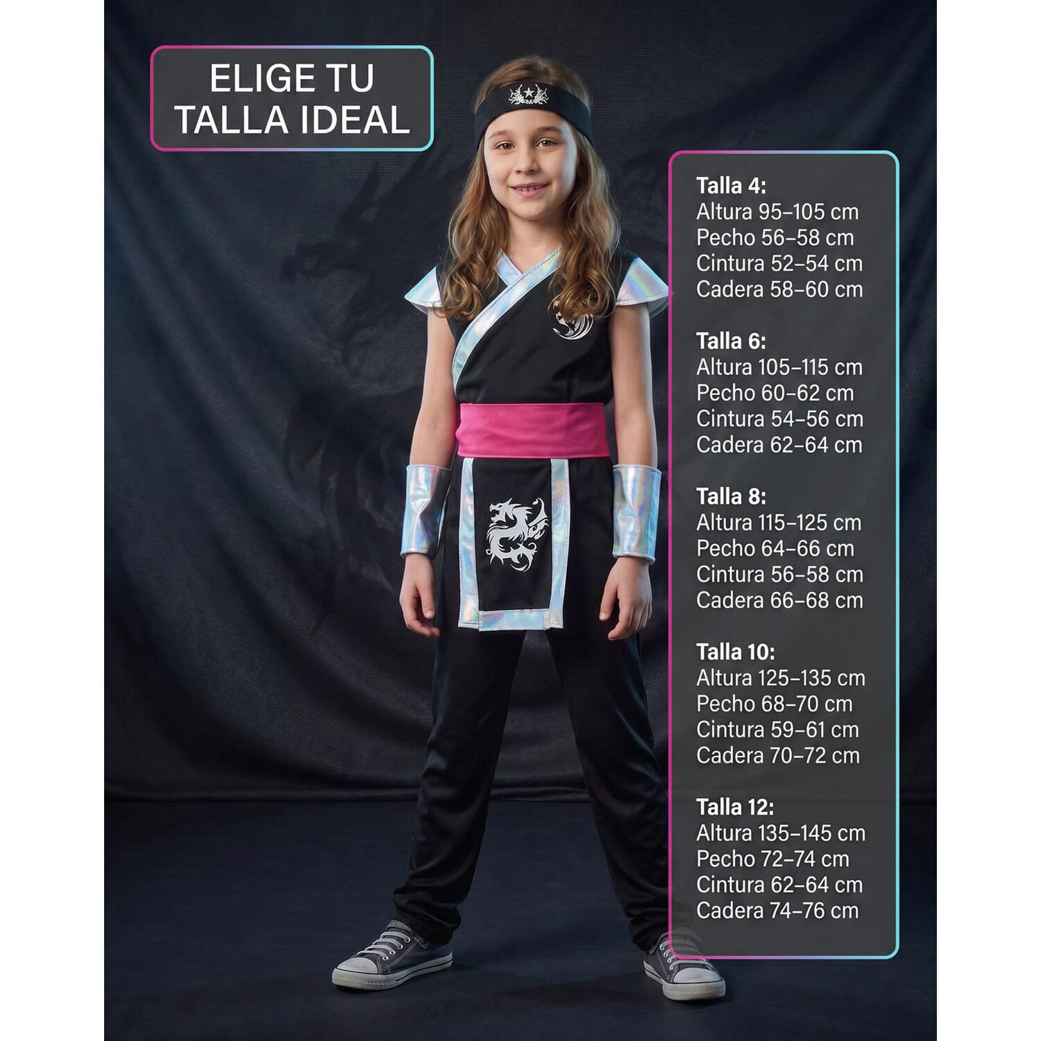 Disfraz Premium Ninja Dragon Esqueleto Camuflaje Infantil image number 21.0