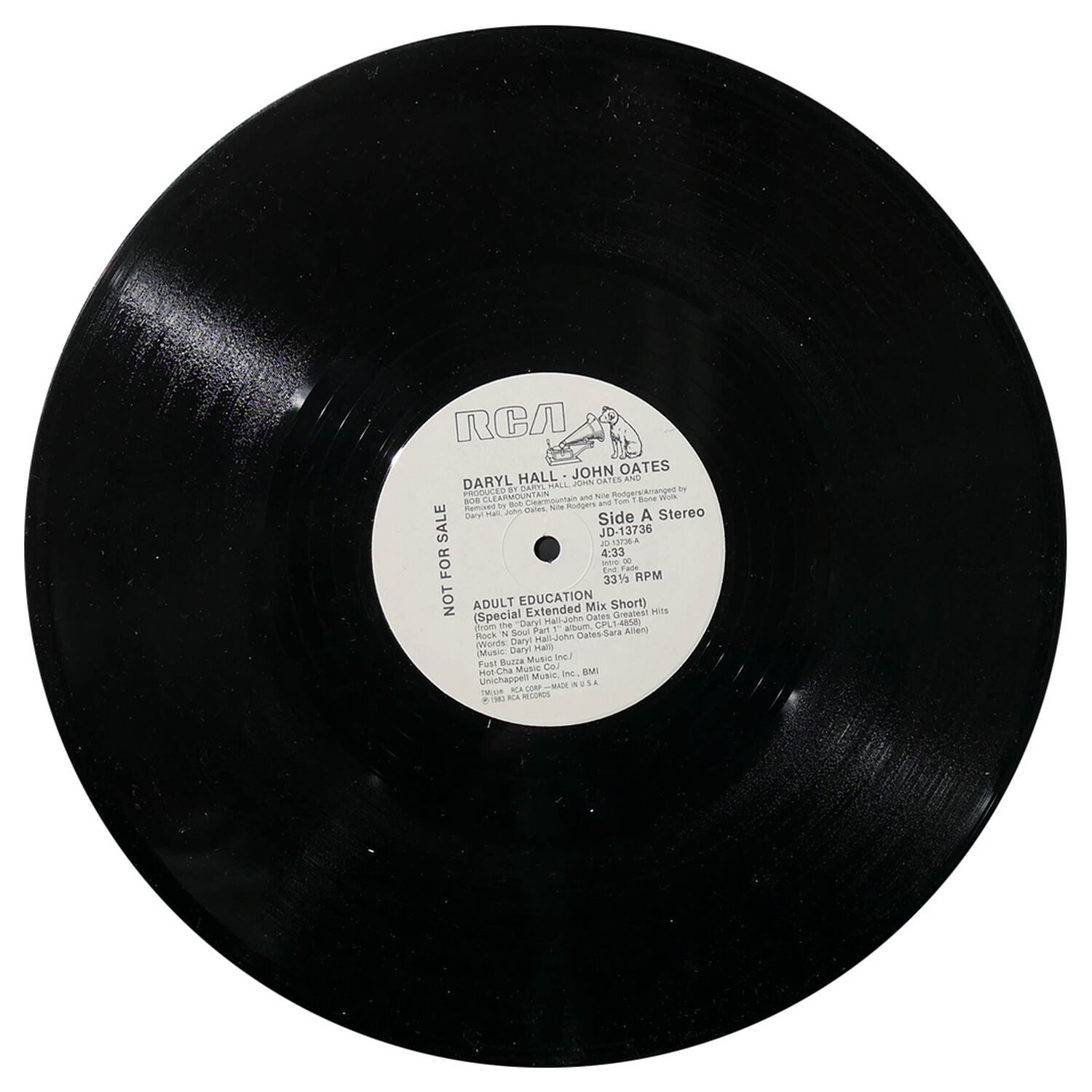 Daryl Hall And John Oates - Adult Education | 12" Maxi Single Usado image number 2.0