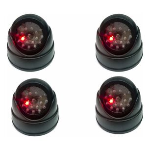 Pack 4 C&aacute;mara Vigilancia Falsa Con Luz Led Intermitente