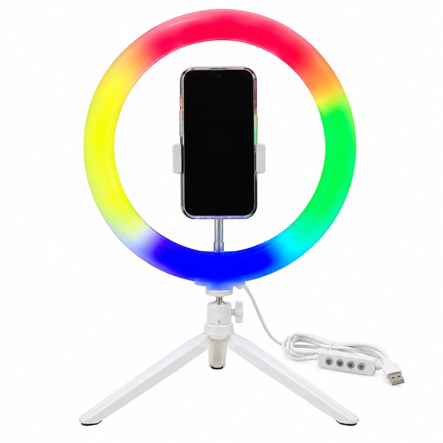 Aro De Luz Multicolor Rgb 12" Con Soporte Para Smartphone image number 5.0