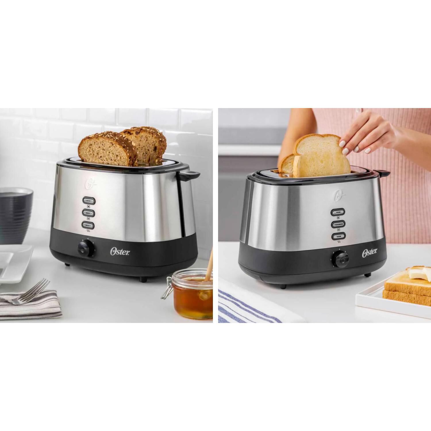 Tostador De Pan 2 Rebanadas 7t 800w Acero Inox R500 Oster image number 2.0