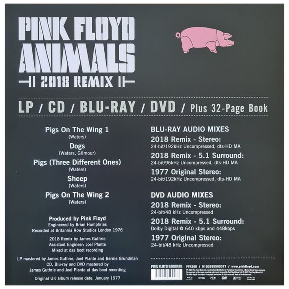 Pink Floyd - Animals (deluxe Remix) (1lp+1cd+1dvd+1blu-ray) (hardback Book) | Boxset image number 1.0