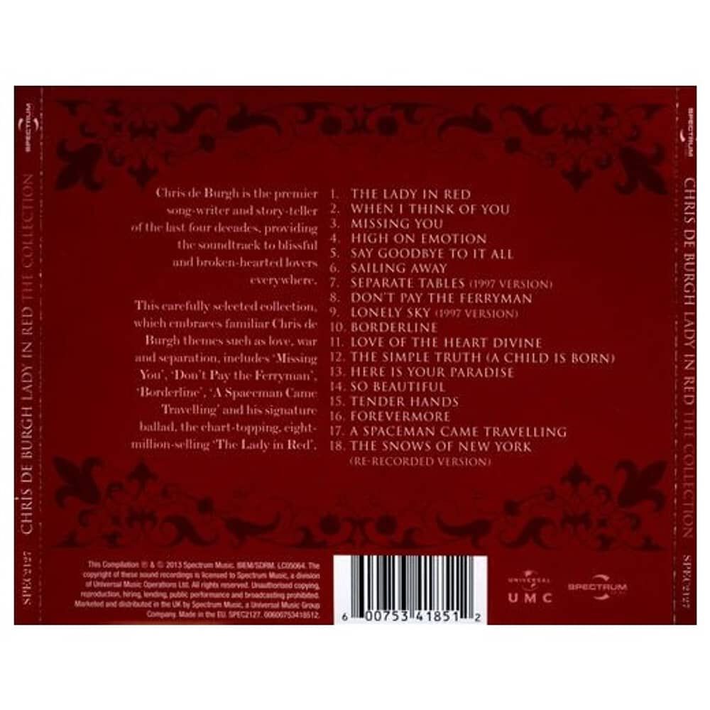 Chris De Burgh - Lady In Red: The Collection | Cd image number 1.0