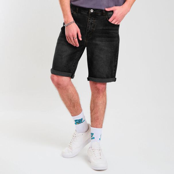 Bermuda Denim Tiro Medio Slim Hombre Skuad