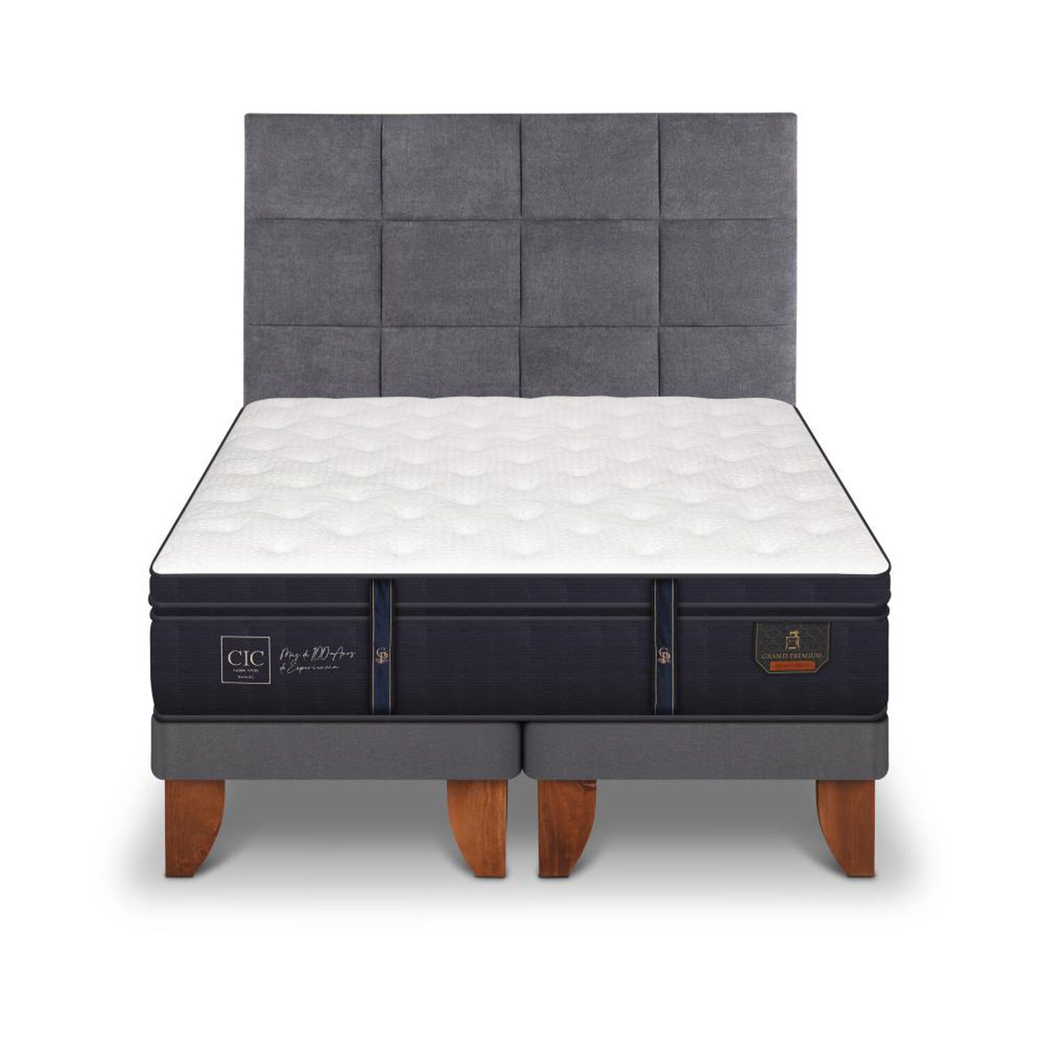 Cama Europea Cic Grand Premium / King / Base Dividida + Respaldo image number 0.0
