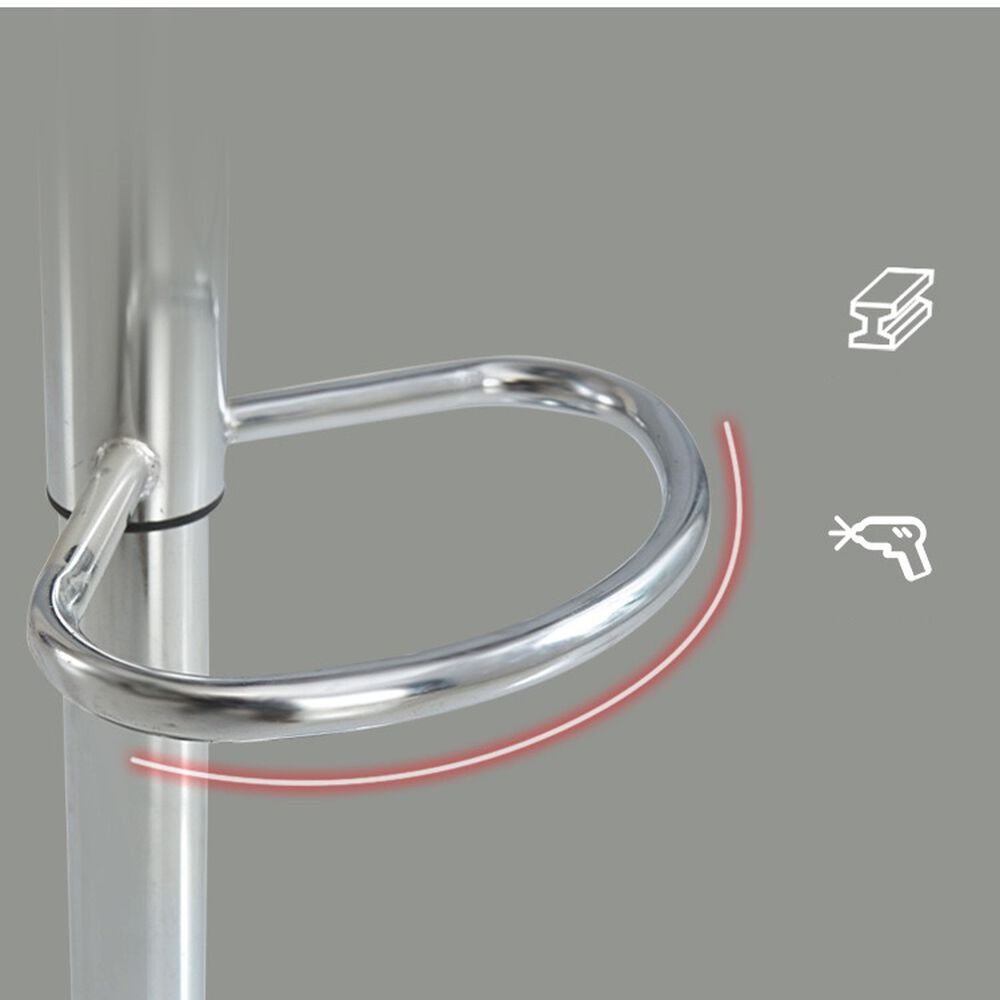 Pack 2 Sillas Piso Bar Blancas Altura Regulable Con Respaldo image number 6.0