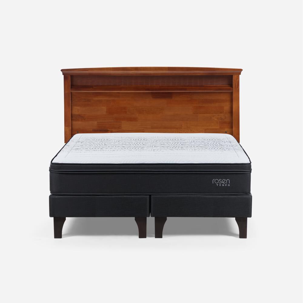 Cama Europea Rosen Tempo / 2 Plazas / Base Dividida + Respaldo Veneto image number 0.0