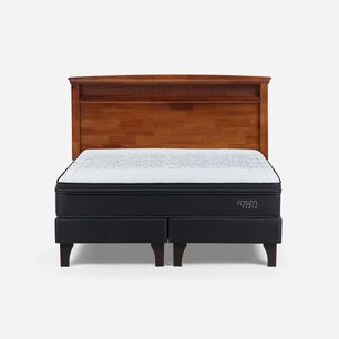 Cama Europea Rosen Tempo / 2 Plazas / Base Dividida + Respaldo Veneto