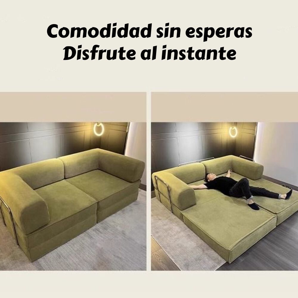 Sillon Sofa Cama Comprimido Combinable 203cm K17 Verde image number 5.0