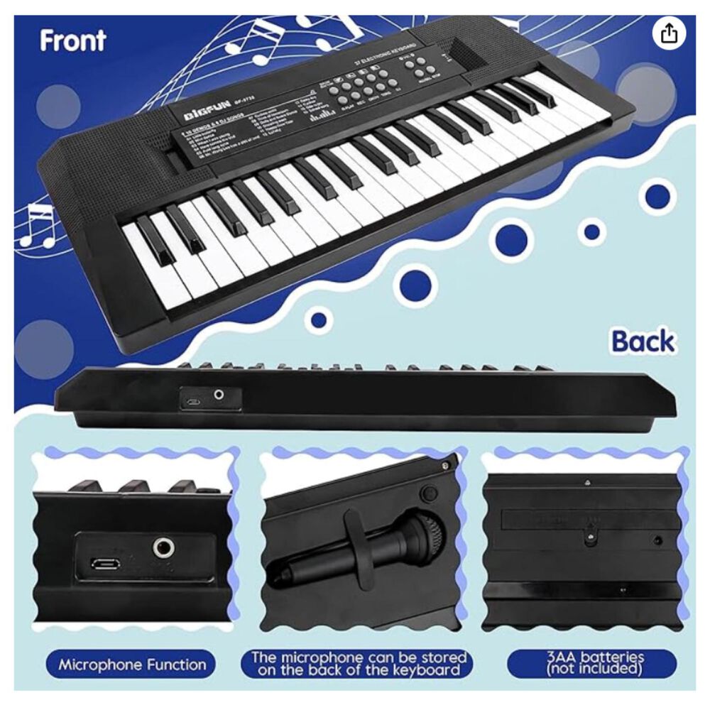 Juguete Piano Teclado Musical Con 37 Teclas Sonidos Mic image number 5.0