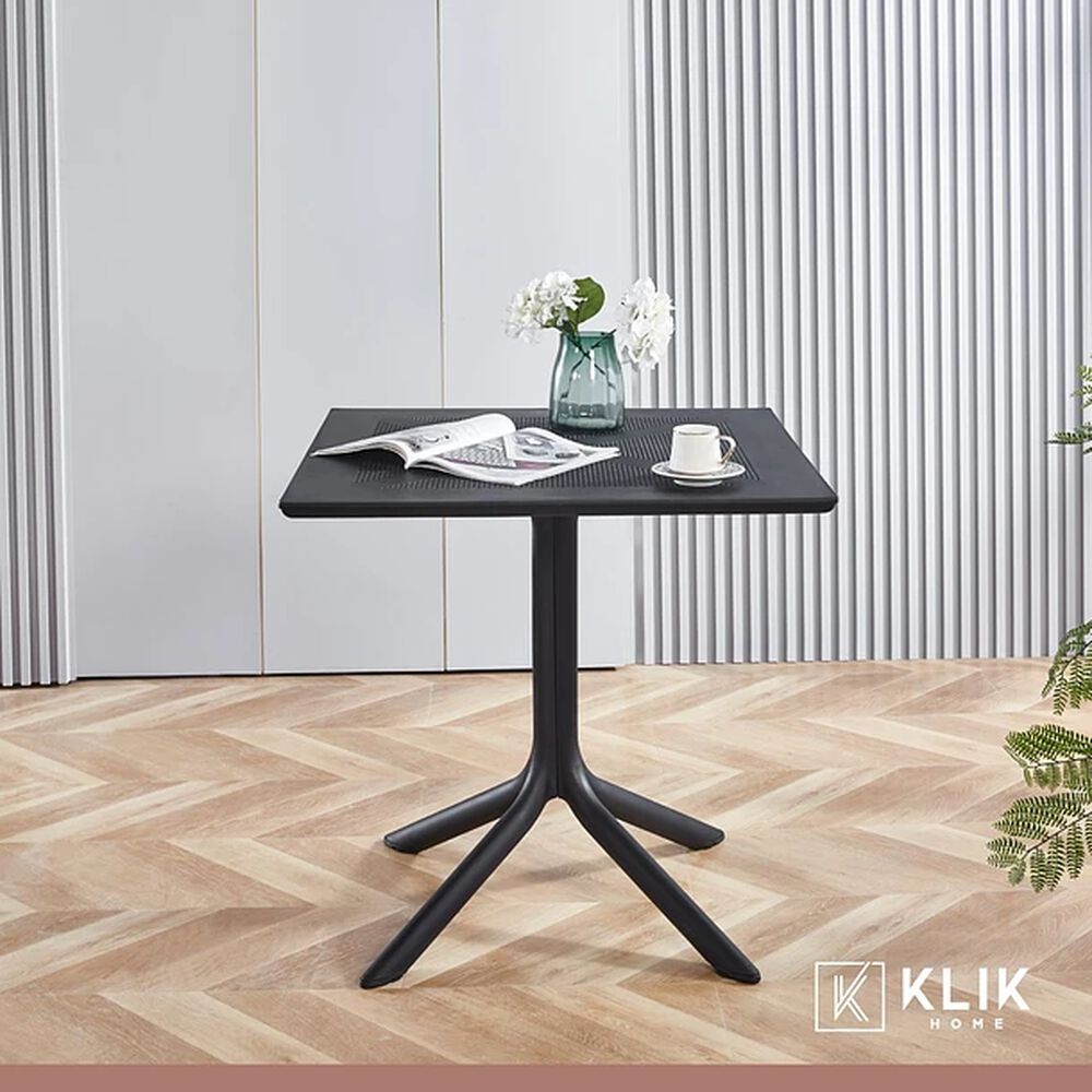 Mesa Restaurant 80x80 Polipropileno + 4 Sillas Air Berl&iacute;n - Negra image number 7.0