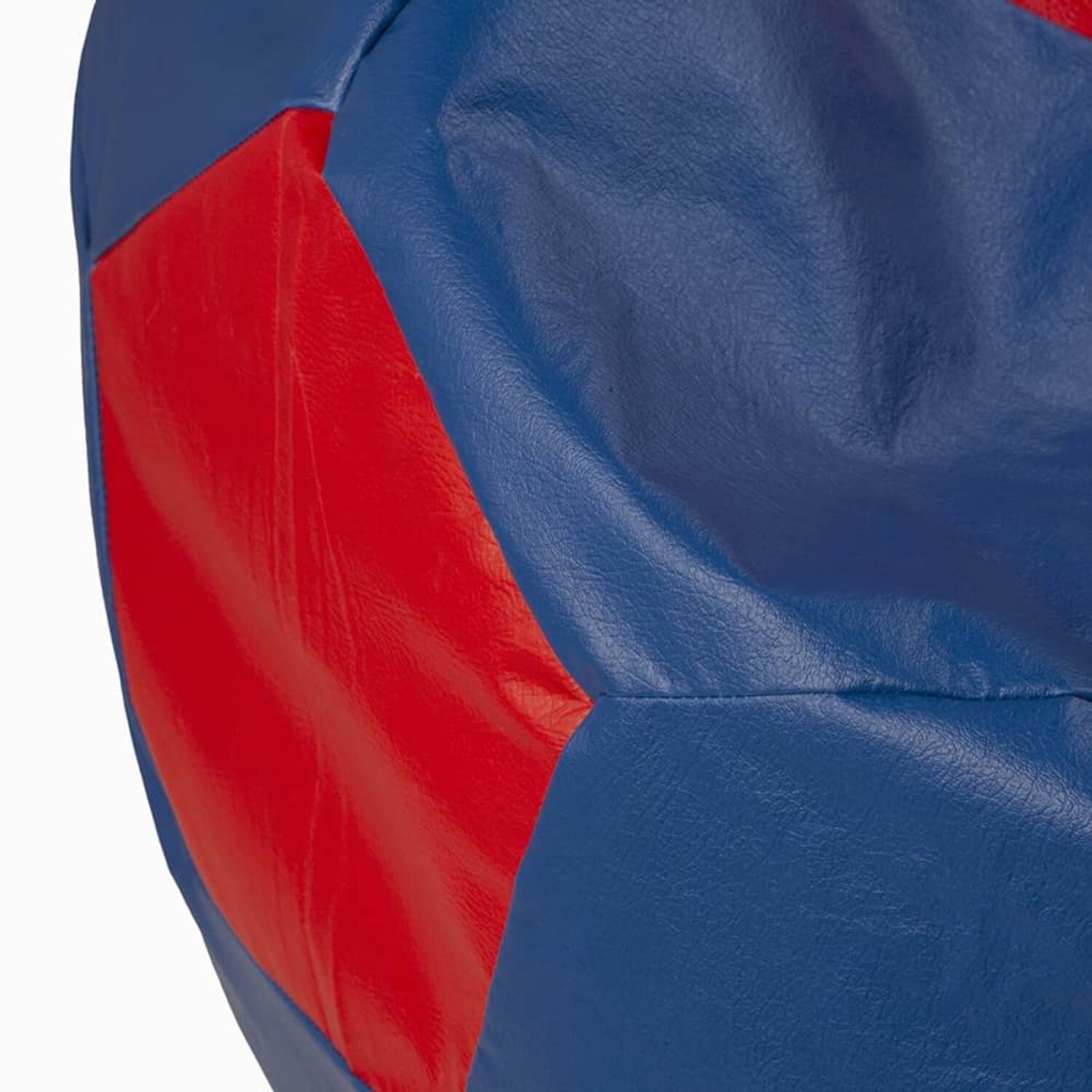 Pouf Pera Azul Rojo Eco Cuero 80x80x80 Cm image number 1.0