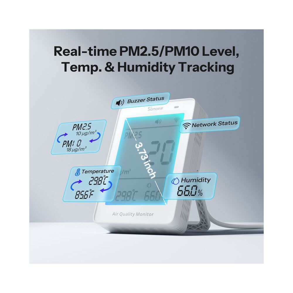 Monitor De Calidad De Aire Pm2.5 Wifi Matter Sonoff Airguard image number 3.0