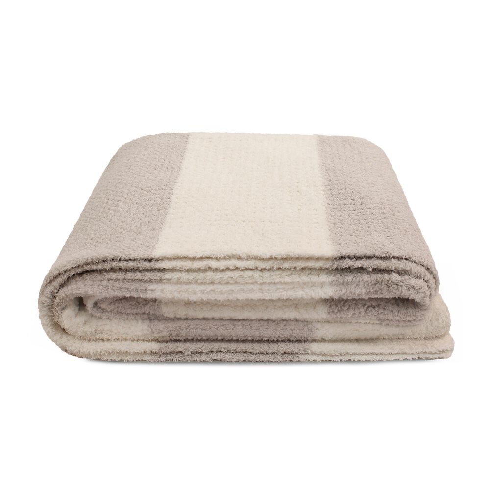 Manta De Franela Nautica 127x152 Waffle Suavidad Superior Taupe image number 2.0