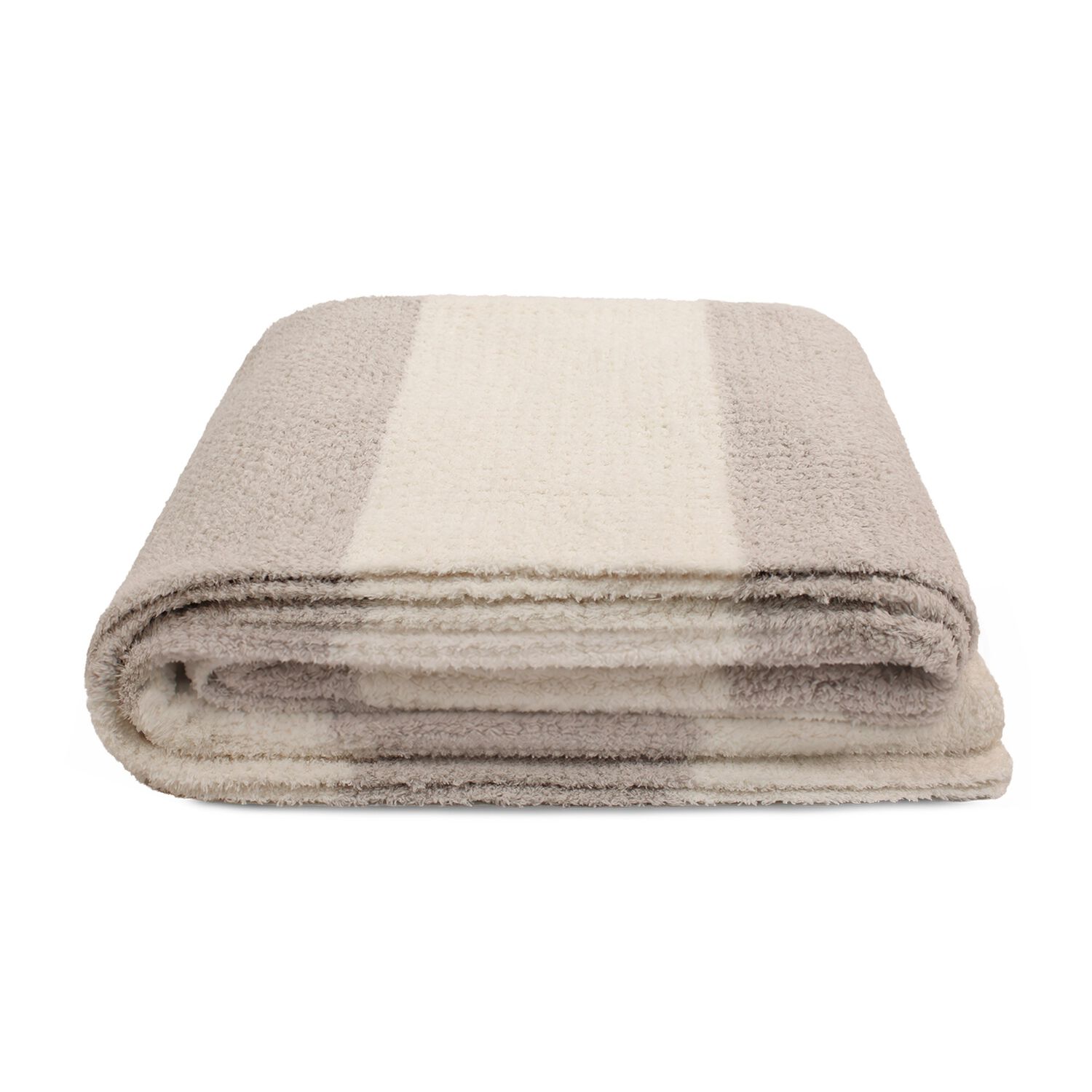 Manta De Franela Nautica 127x152 Waffle Suavidad Superior Taupe image number 2.0