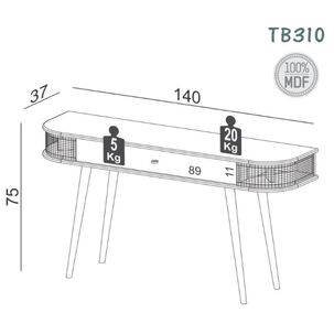 Mesa De Arrimo Decocasa Arrimo Tb485