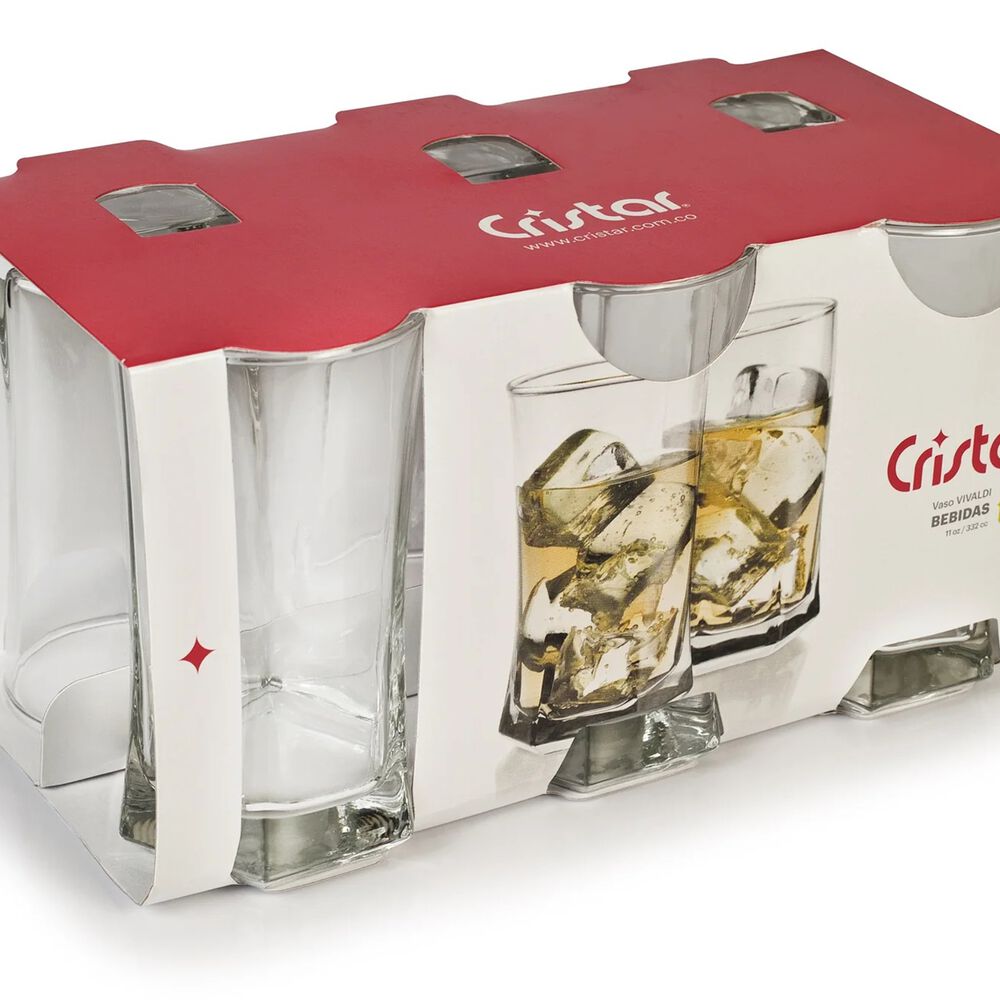 Display 6 Vasos Altos Modelo Vivaldi 332ml Para Tragos Agua image number 3.0