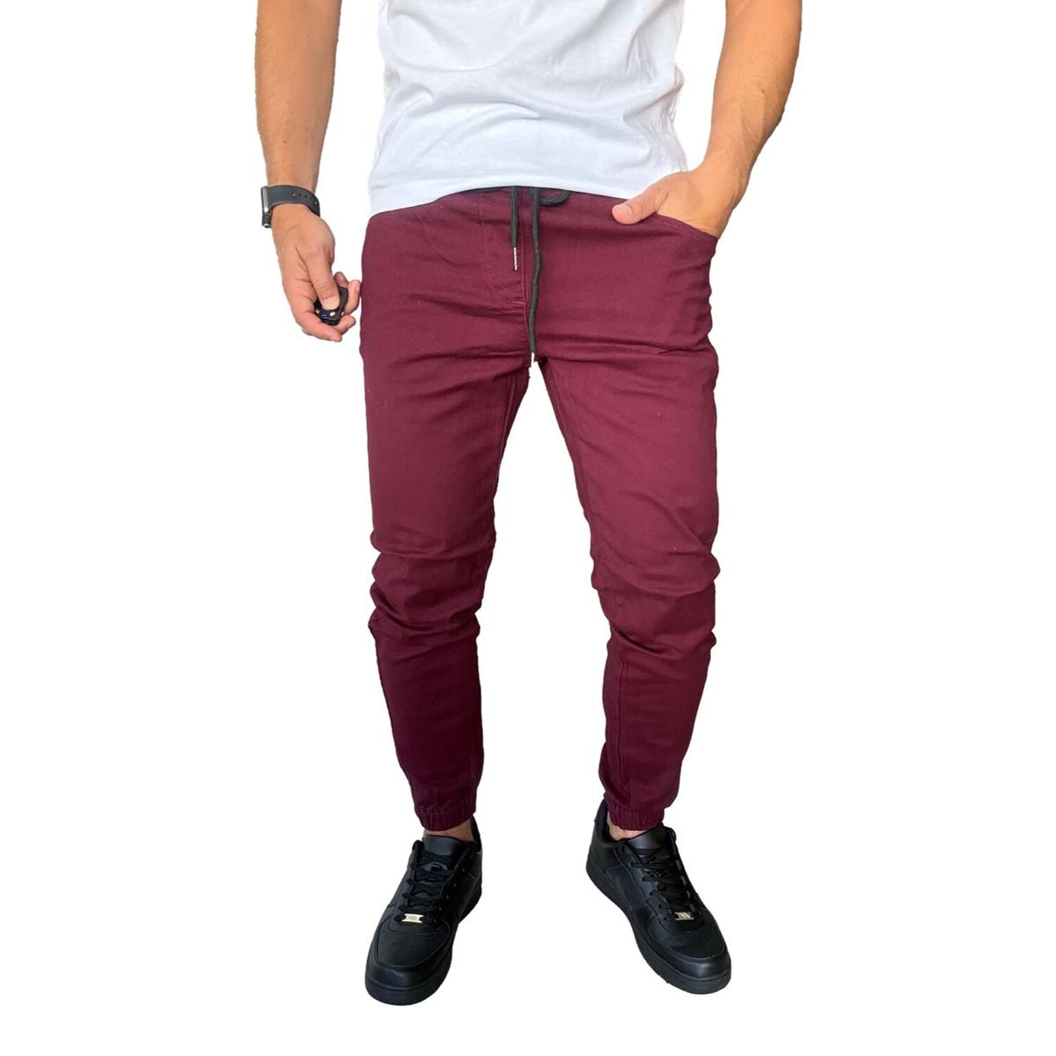 Jogger Mosaico Pantal&oacute;n Slim Fit Elasticado Colores image number 19.0