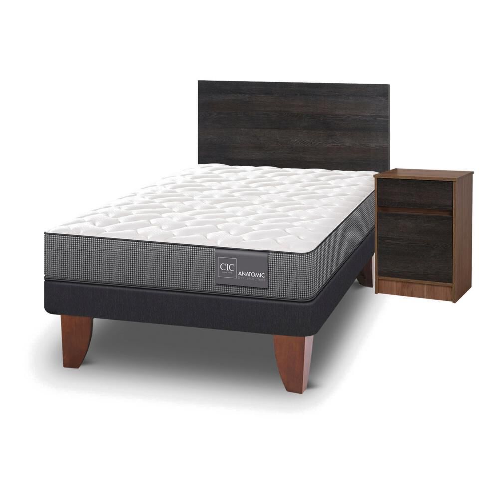 Cama Europea Cic Anatomic / 1.5 Plazas / Base Normal + Set De Maderas image number 2.0