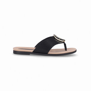 Sandalia Mujer Negro/dorado Mari Piccadilly