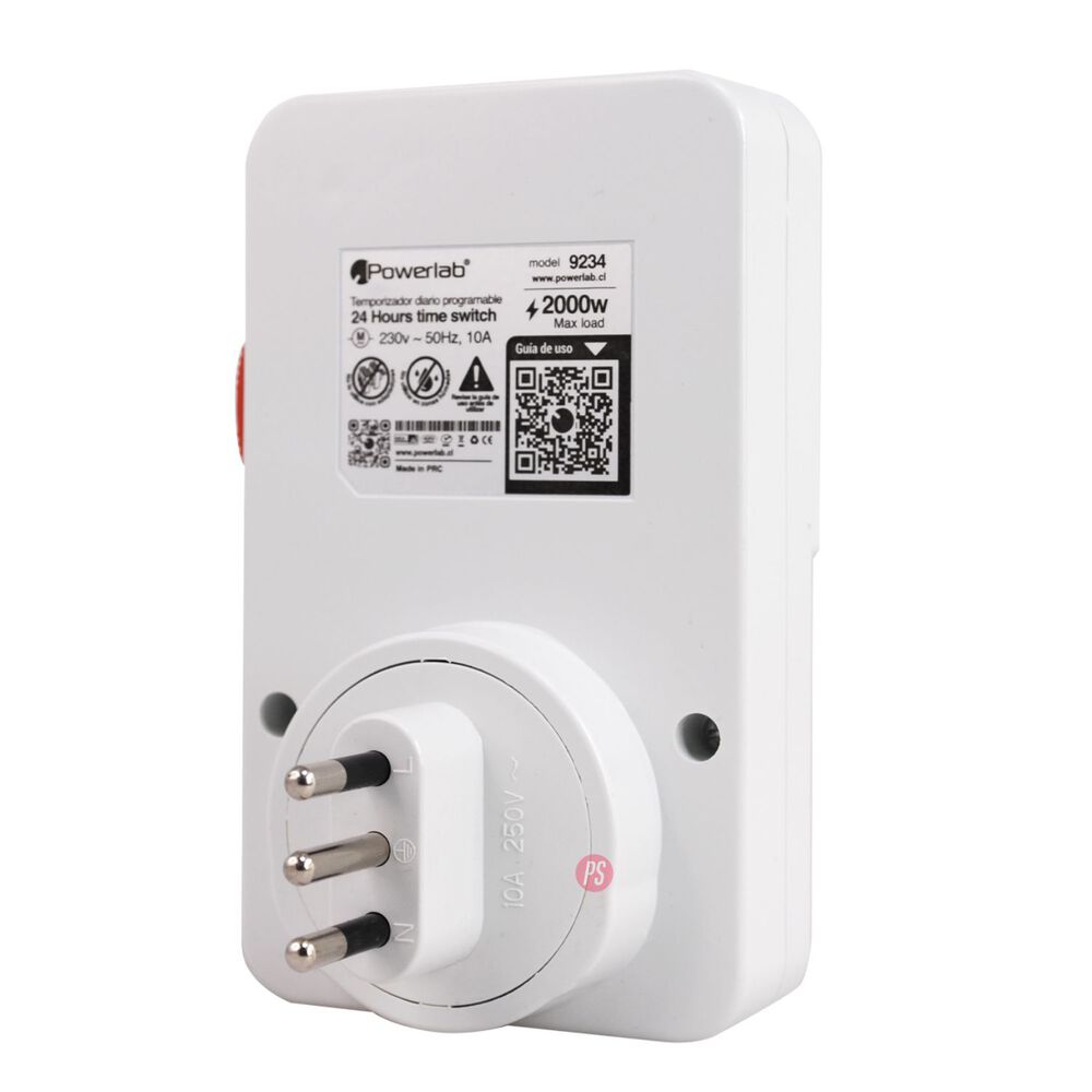 Timer An&aacute;logo 2000w Programable 24h Encendido Y Apagado - Ps image number 1.0