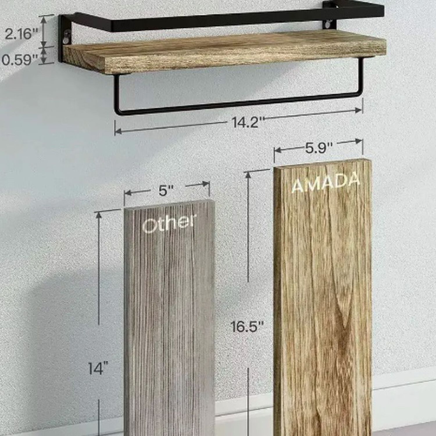 Repisas Flotantes Madera image number 4.0