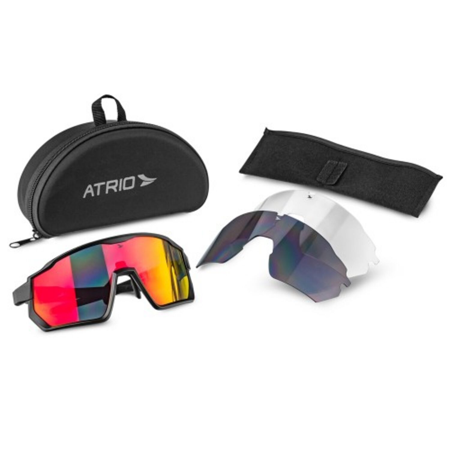 Kit 3 Lentes Ciclismo Atrio Uv400 Rojo/negro Bi233 image number 0.0
