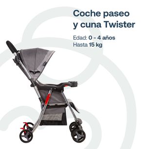 Coche Paseo Y Cuna Twister Sx Gris