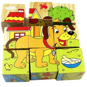 Cubos Rompecabezas Puzzles De Madera 6 Juegos En 1 Niños