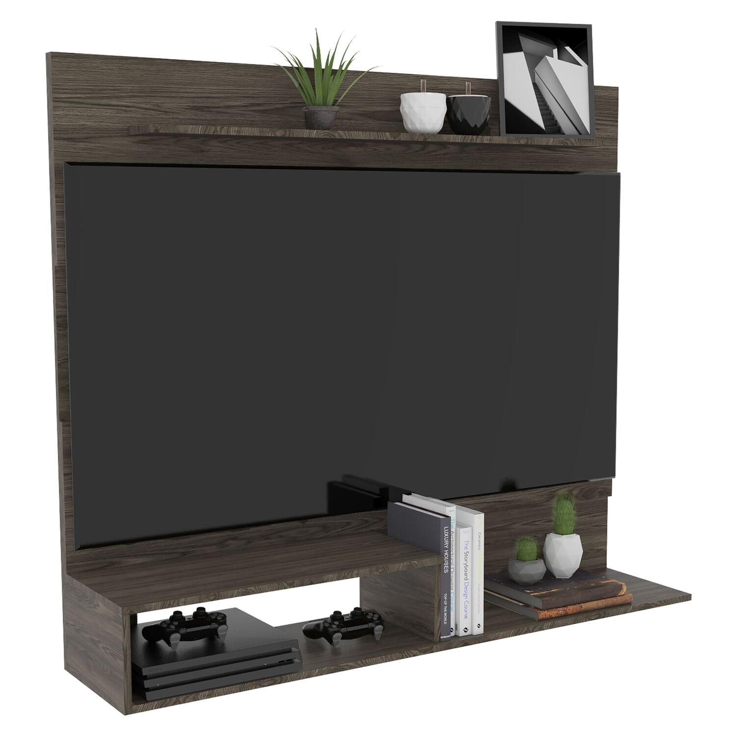 Panel Tv 55" 120x150x31,5 Cm Fm-001o - Cafe Oscuro image number 2.0