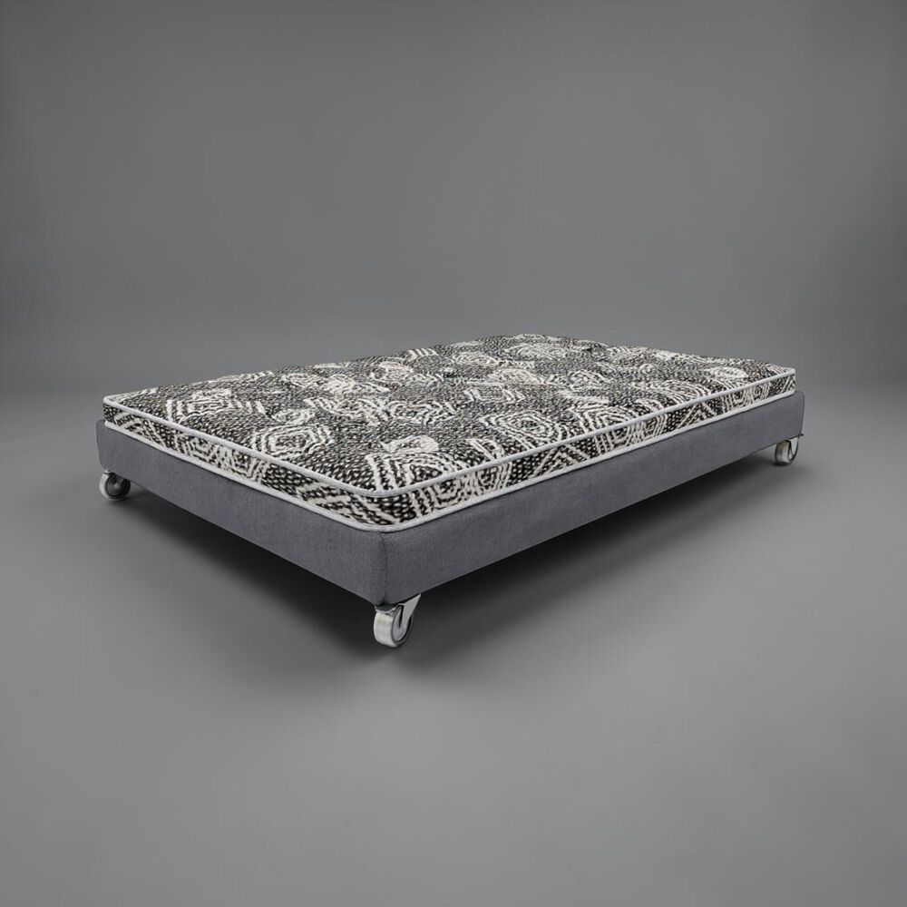 Cama 1.5 Plaza Box 13 Cm L180 Cm + Colchon Modelo Ideal - Rueda Deluxe (gris) image number 1.0