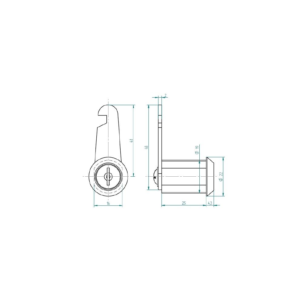 Cerradura Para Muebles Odis Puerta 2102-1925 image number 3.0