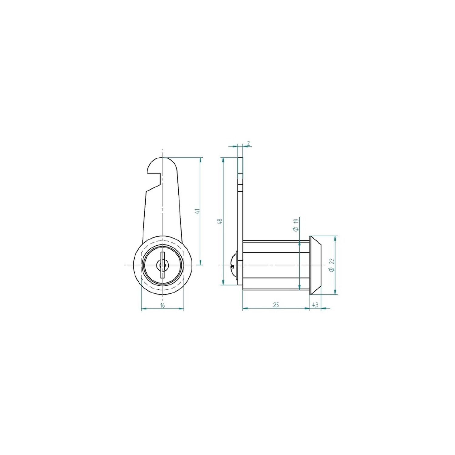 Cerradura Para Muebles Odis Puerta 2102-1925 image number 3.0