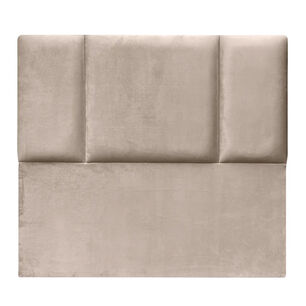 Respaldo De Cama Block Felpa Beige Super King