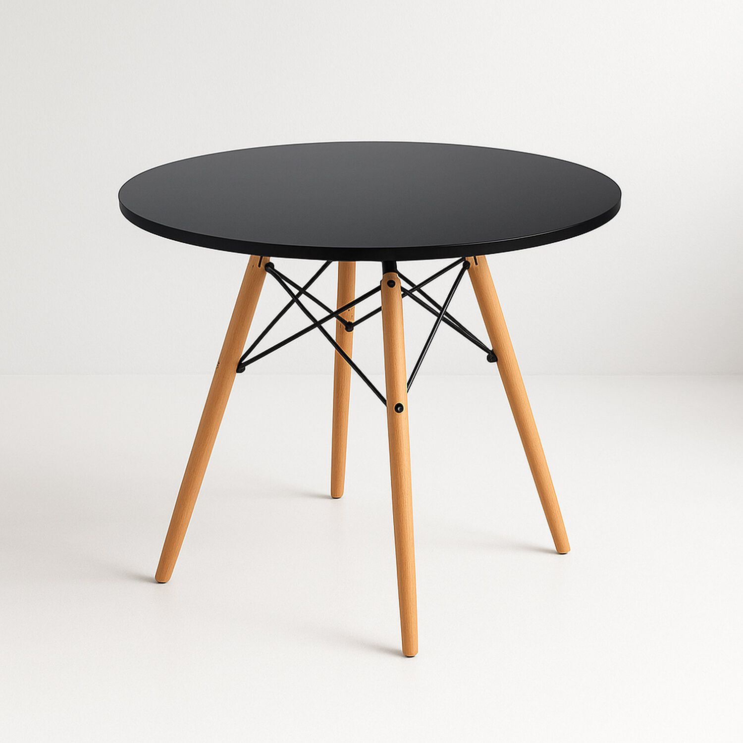 Mesa De Comedor Eames 100cm Redonda - Negra image number 0.0