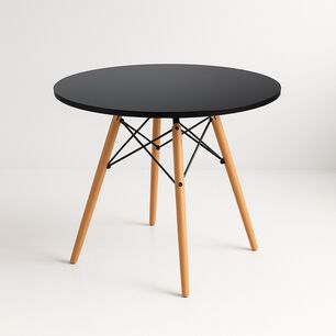 Mesa De Comedor Eames 100cm Redonda - Negra