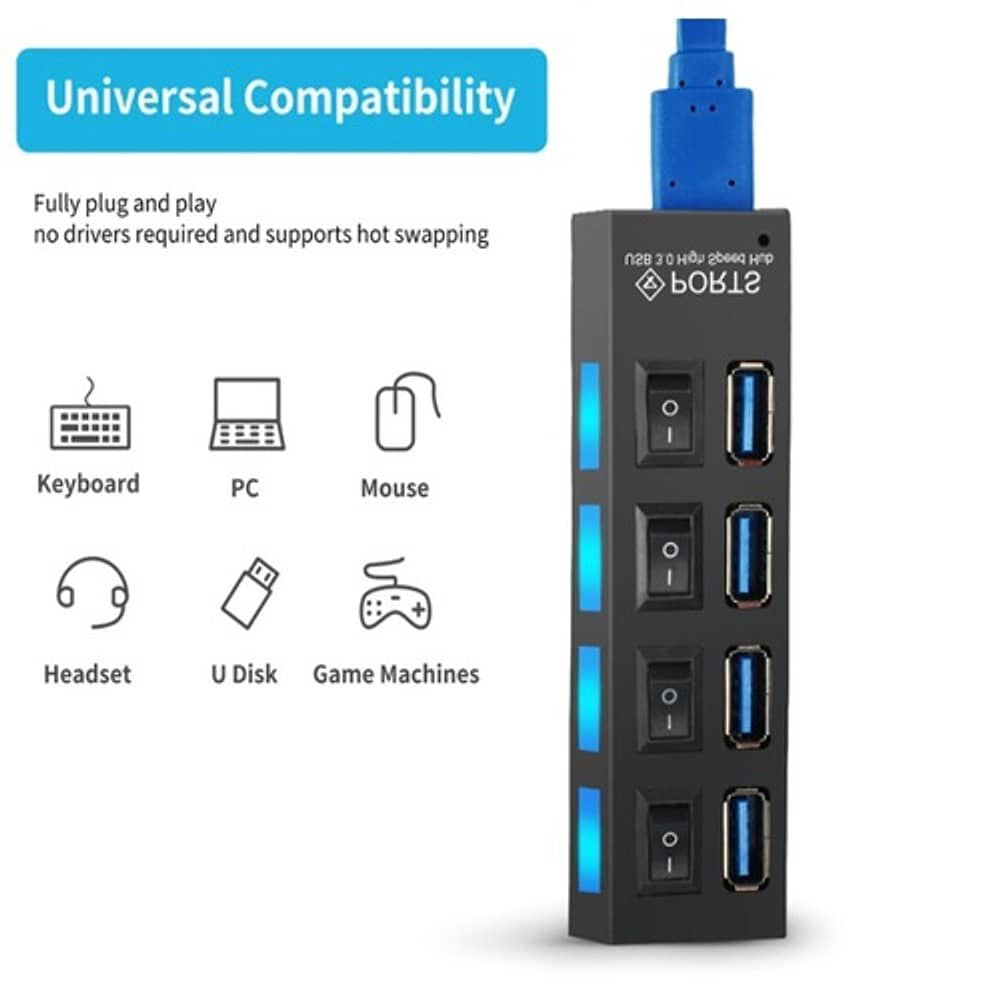 Multipuerto Hub 4 Usb Extension 4 Puertos Extensor image number 3.0