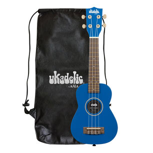 Full Pack Ukelele Kala Ukadelic Soprano Blueink + Afinador Crom&aacute;tico Clip + Correa Allegro
