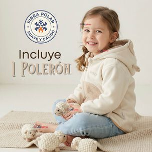 Poler&oacute;n Polar Con Capucha Invierno Beb&eacute; Ni&ntilde;a Fluffy Sheep
