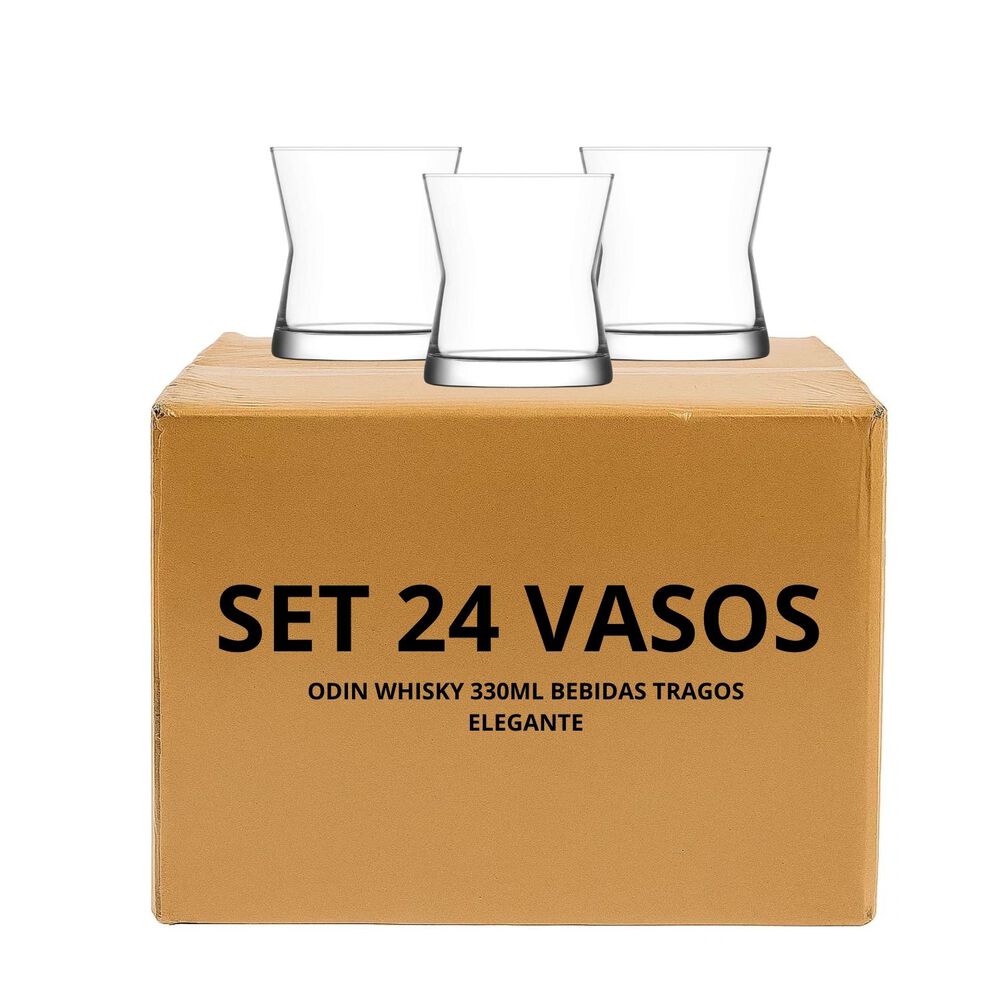 Set 24 Vasos Derin Whisky 300ml Bebidas Tragos Elegante image number 1.0