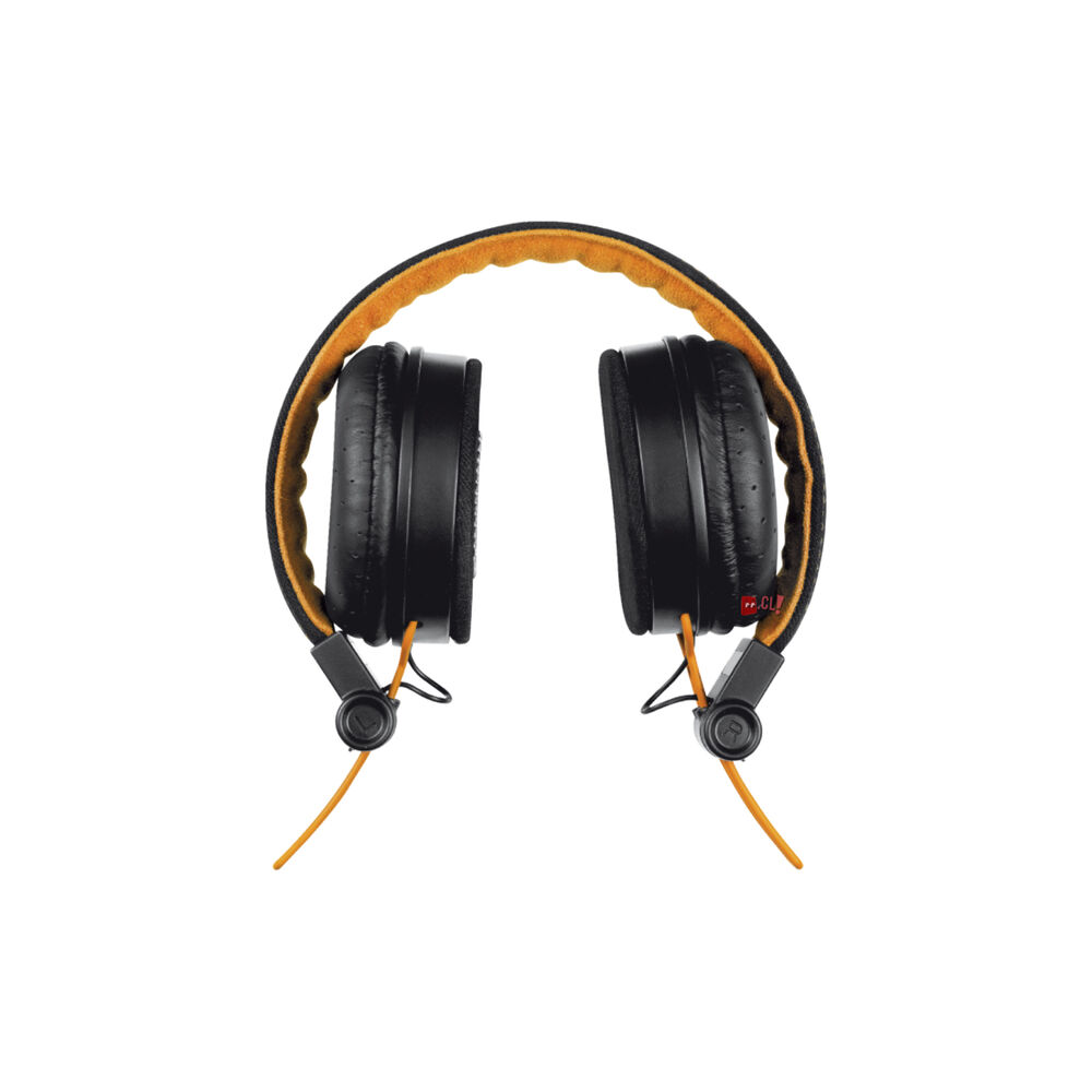 Aud&iacute;fonos Dise&ntilde;o Urbano 3.5mm Fyber Negro Con Naranjo - Ps image number 3.0