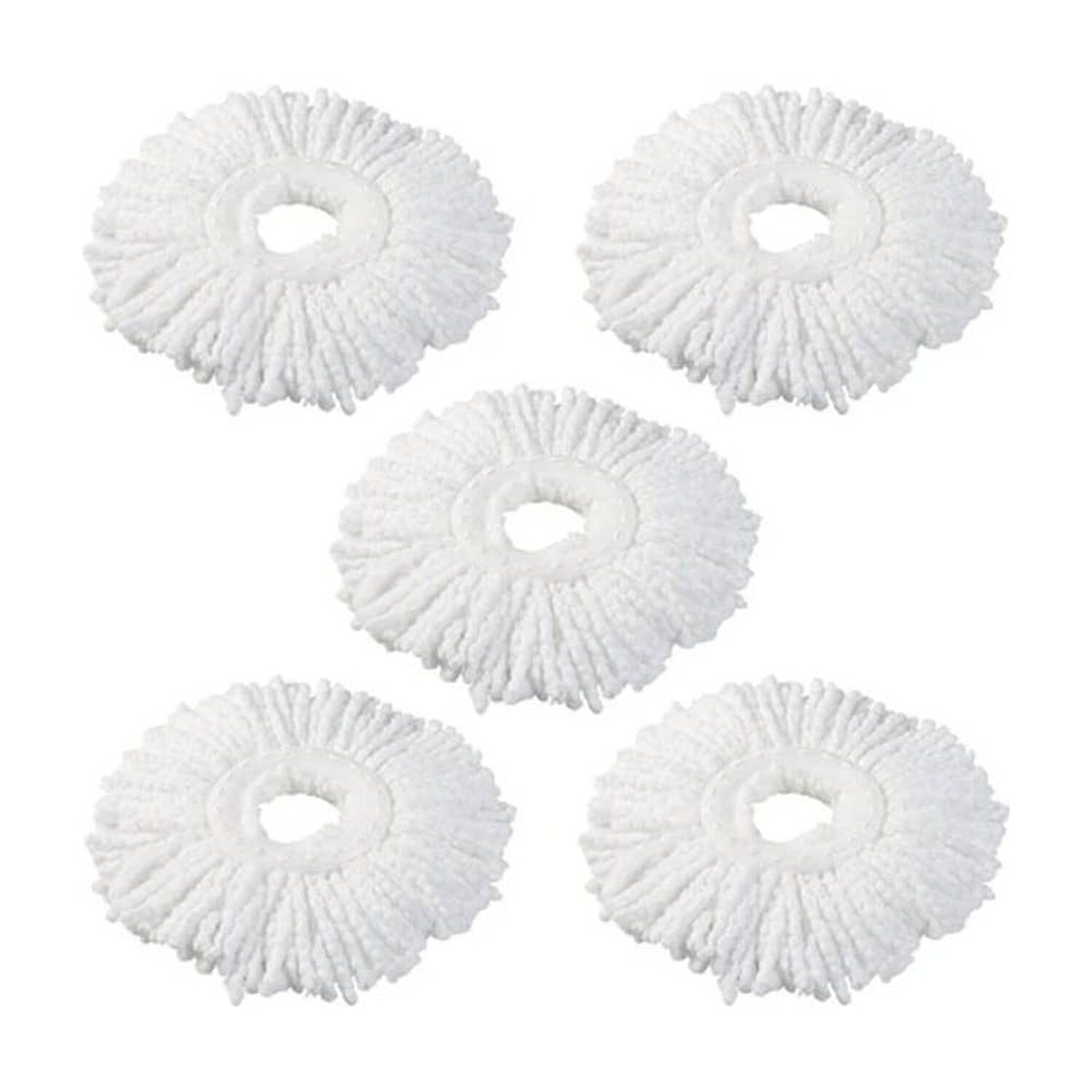 Pack 5 Repuestos Cabezal Mopa Giratoria 360 Trapeador Blanco image number 2.0