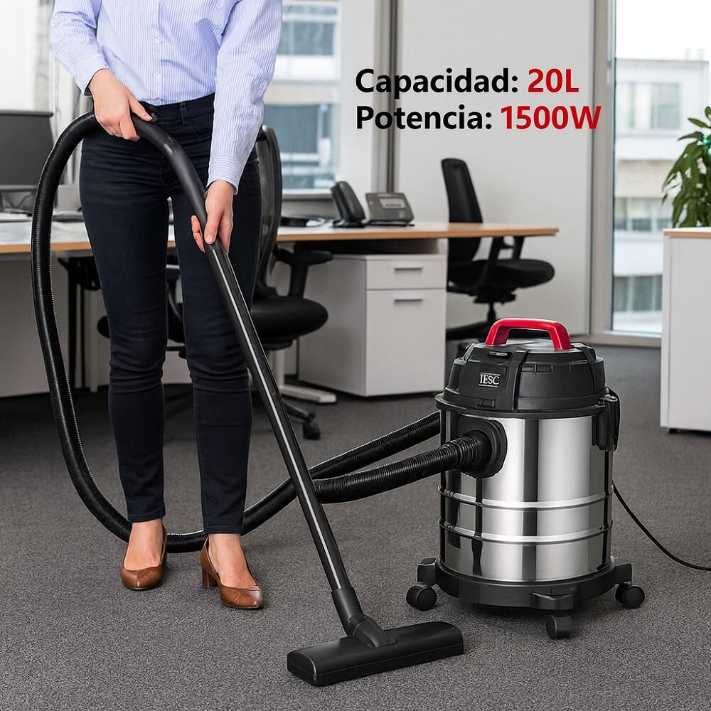 Aspiradora Industrial 20l 1500w Multifuncion Incluye Cubre Filtro Protector image number 3.0