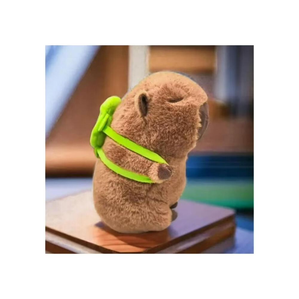 Juguete Peluche Capibara Con Mochila Tortuga 30cm Infantil image number 1.0