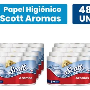 Papel Higiénico Scott Aromas 48 Unidades Doble Hoja 21,1 Mts