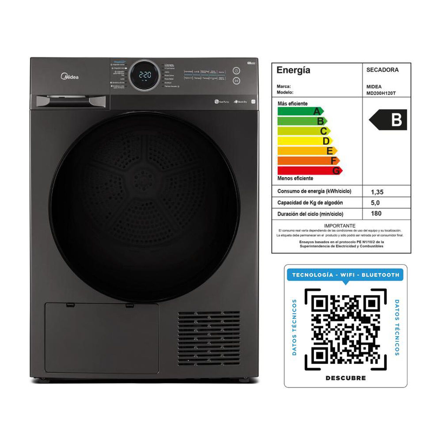 Secadora Midea MD200H120T / 12 Kg image number 9.0