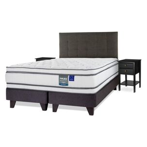 Cama Europea Flex Majesty / 2 Plazas / Base Dividida + Set De Maderas