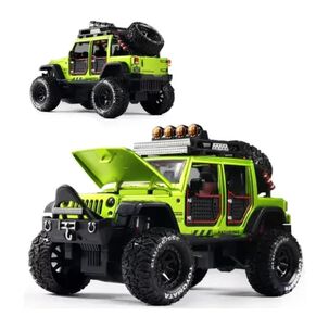 Juguete Auto Jeep Wrangler A Escala 1:24 Verde Infnatil