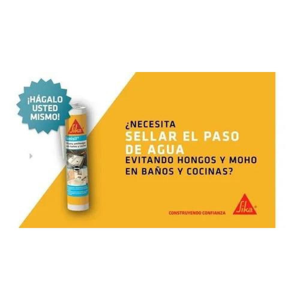 Silicona Transparente Para Baño Y Cocina Antihong 280ml Sika image number 2.0